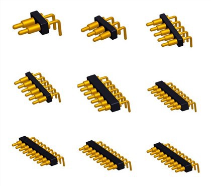 Подпружиненный прямоугольный разъем Pogo Pin