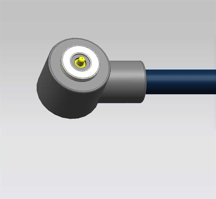 Одноконтактный-круглый правый-угловой магнитный кабель с одним PIN-кодом